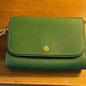 Tory Burch Emerald Green Crossbody Bag